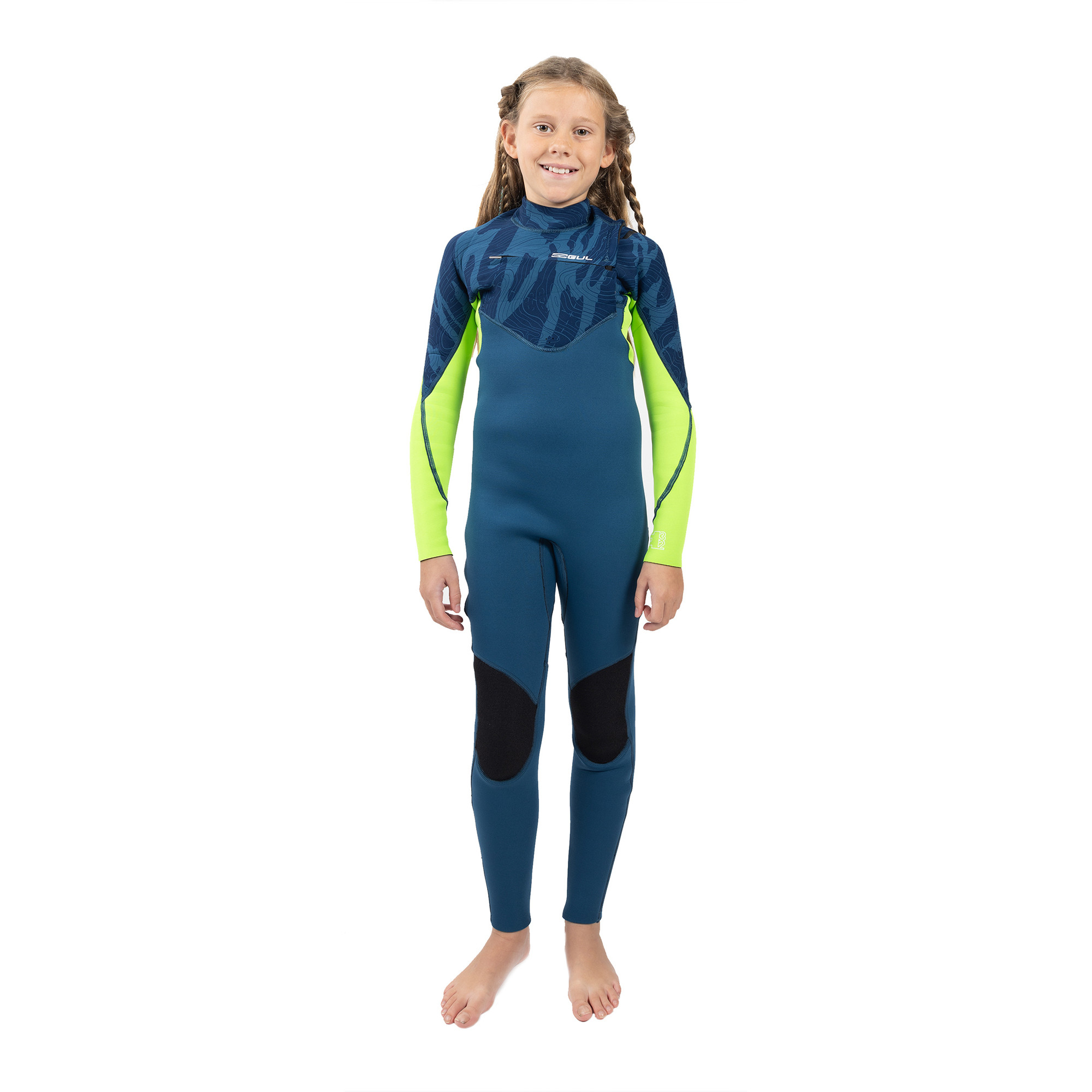 2024 Gul Junior Response Echo 3 2mm Chest Zip Wetsuit RE1329 C2 Navy